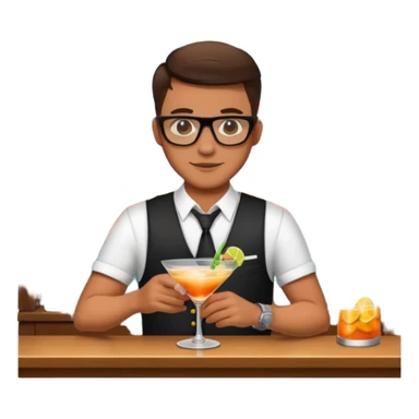 bartender mixing drinks sticker