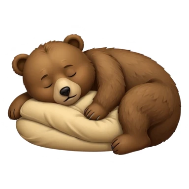 a bear sleeping  with zzz sticker