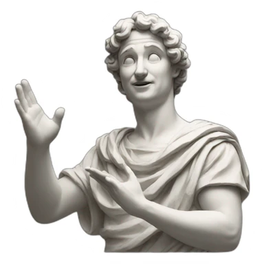 italian statue speaking gestures sticker