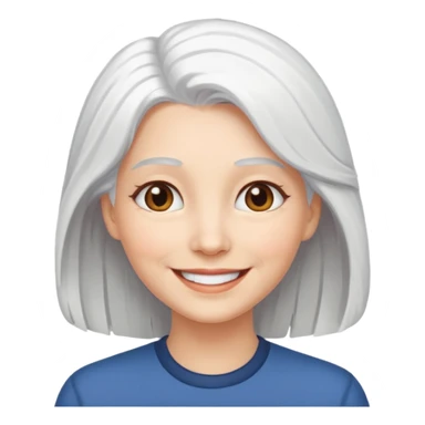 Woman: White Hair Emoji Meaning sticker