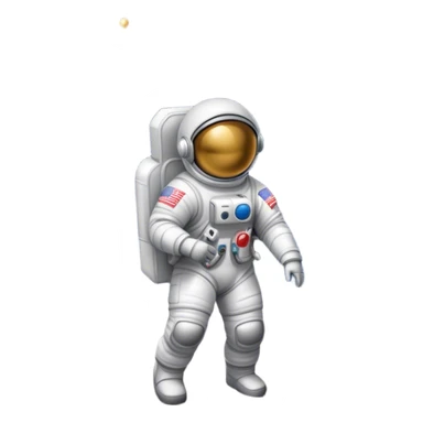 astronaut, ufo, us flag on moon sticker