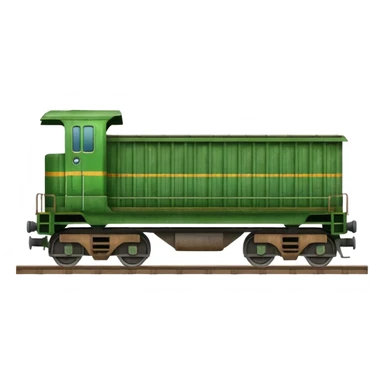 green freight train sticker