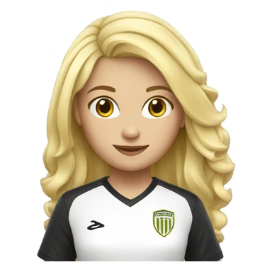 blond soccer girl sticker