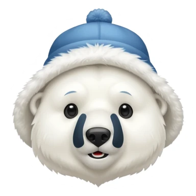 polar bar with hat sticker