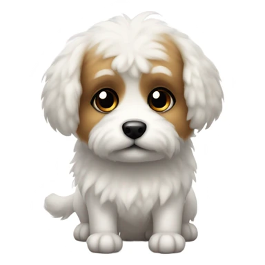 A white shitzoo maltese sticker