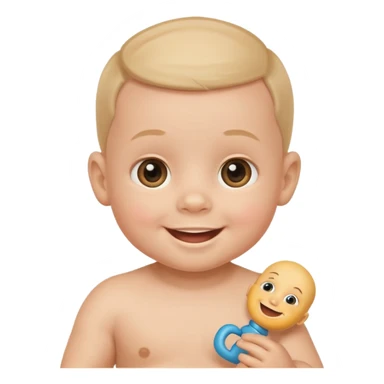 baby boy face with dummy sticker