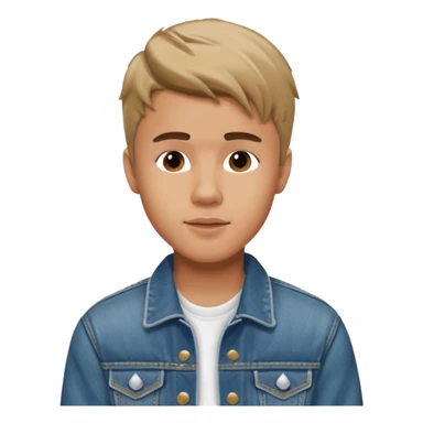 justin bieber, wear jean jacket sticker