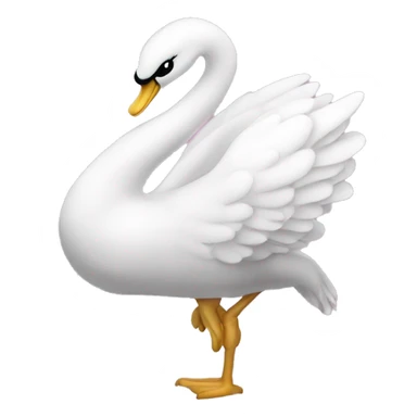 Has un emoji de un cisne rosa sticker