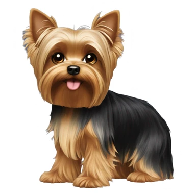 Yorkie dog with name Roni sticker