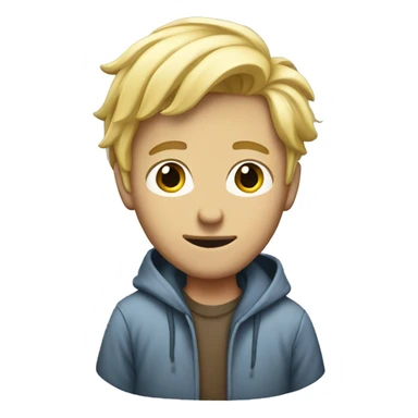 Blond guy in baggy clothes sticker