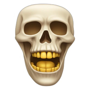 Squelette avec bouche ouverte sticker