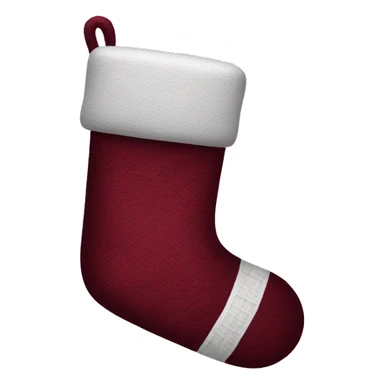 Christmas stocking in burgundy  sticker