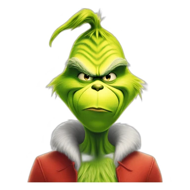 The grinch poker face sticker