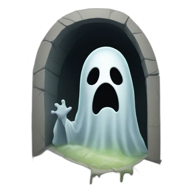 Ghost coming out of the grave sticker
