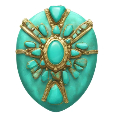 Western turquoise jewel sticker