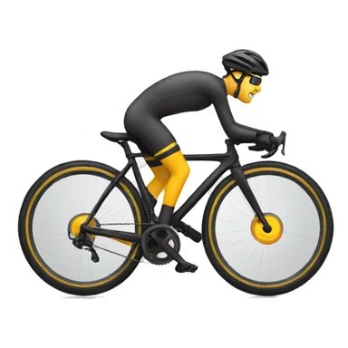 A cyclist smiley sticker