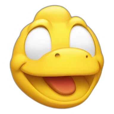 Yellow yoshi head crying sticker