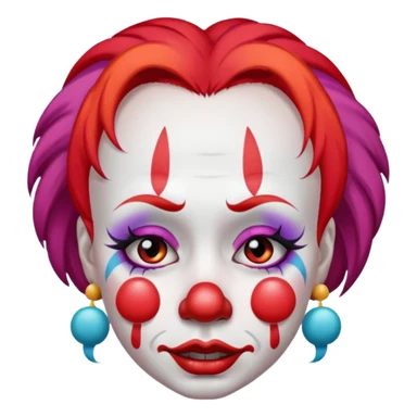 clown female make up cried sticker