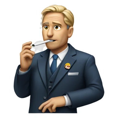 Commissioner smoking a vape  sticker