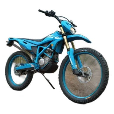 Enduro bike blue sticker