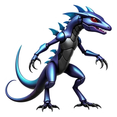 Shiny Exotic Edgy Badass Gothic Cool epic Salandit-Genesect-Koraidon-Fakémon-hybrid-creature (full body)  sticker