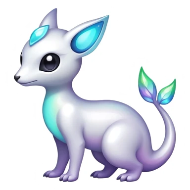 Iridescent white dark fakemon-creature  sticker