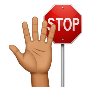 🛑+✋🏻  sticker