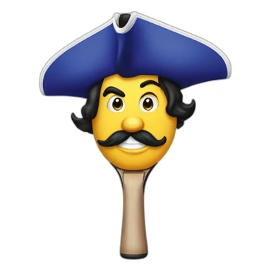 Captain hook ping pong paddle sticker