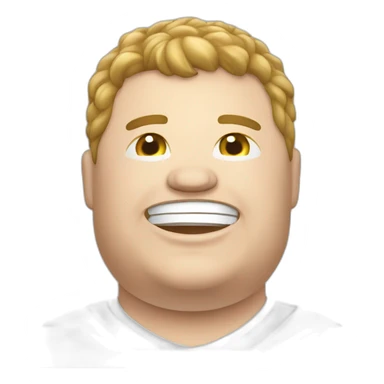 Laughing tears white man. Obese. argentina soccer uniform. laughing tears sticker