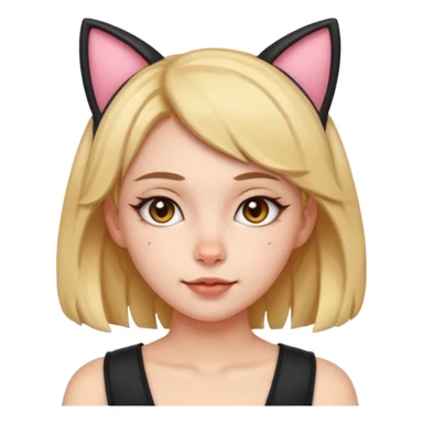 Girl with cat ears sticker