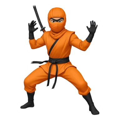 Ninja ball masked sticker