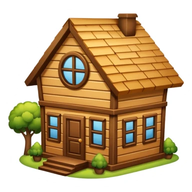 wood house sticker