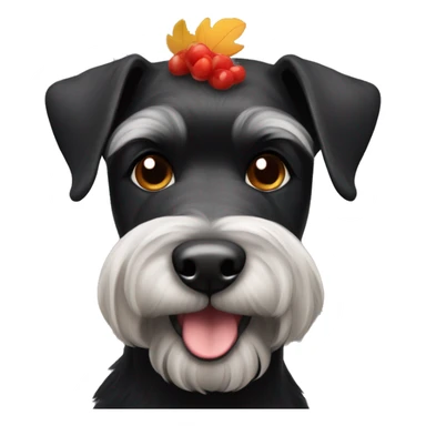 black schnauzer turkey  sticker