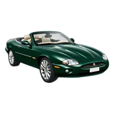  Dark green 1997 Jaguar XK8 convertible sticker