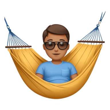 Jeffrey in a hammock sticker