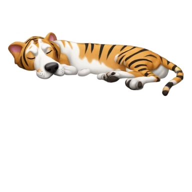 Tiger stripped Great Dane sleeping on a couch  sticker