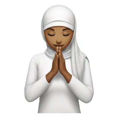 A Muslim woman performs prayer sticker