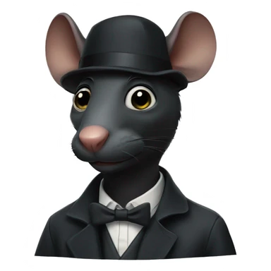 Black rat as sherlock sticker