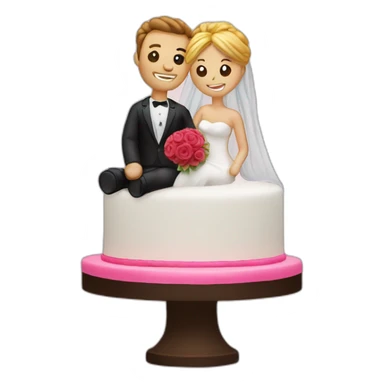 Divorce wedding cake topper sticker