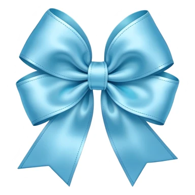 light blue bow, soft shading sticker