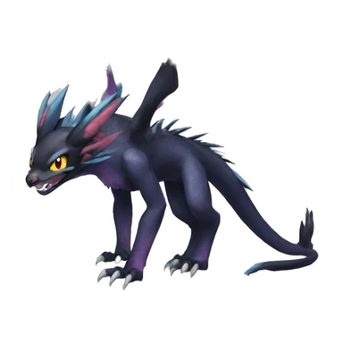 Cool Nargacuga-Noivern-Pokémon-fusion-cat Full Body sticker