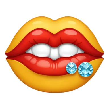 Rhinestone kiss mark sticker