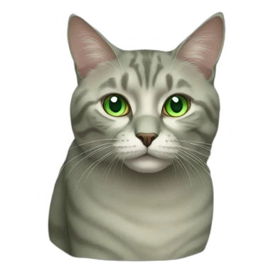 Russian green eyed cat sticker
