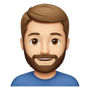 short haired bearded guy sticker