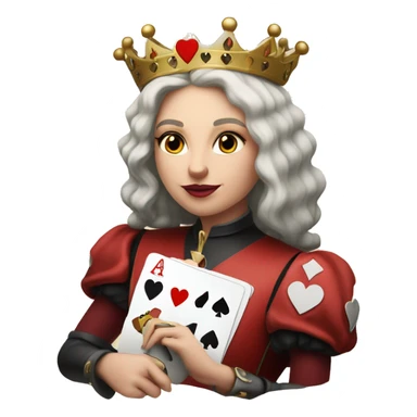 Queen of hearts playing Card but with Rhaenyra Targaryen  sticker