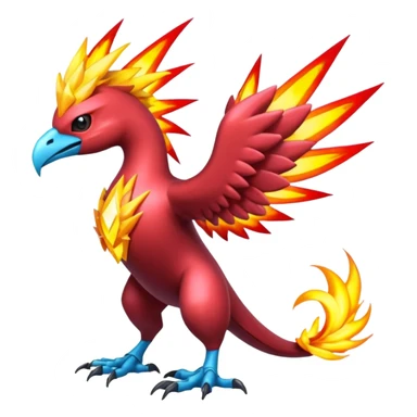Technological Zippy Zappy Flaming Elemental Legendary Zapdos-Mandibuzz-Yveltal-Porygon-fusion (full body) sticker
