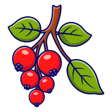 cluster of red berries sticker
