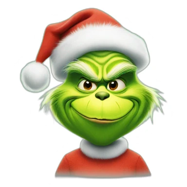 the grinch celebrating christmas sticker