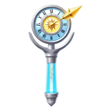 a kpop lightstick with a sundial in it  sticker