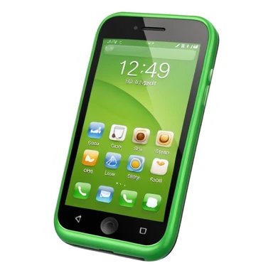 green cell phone sticker